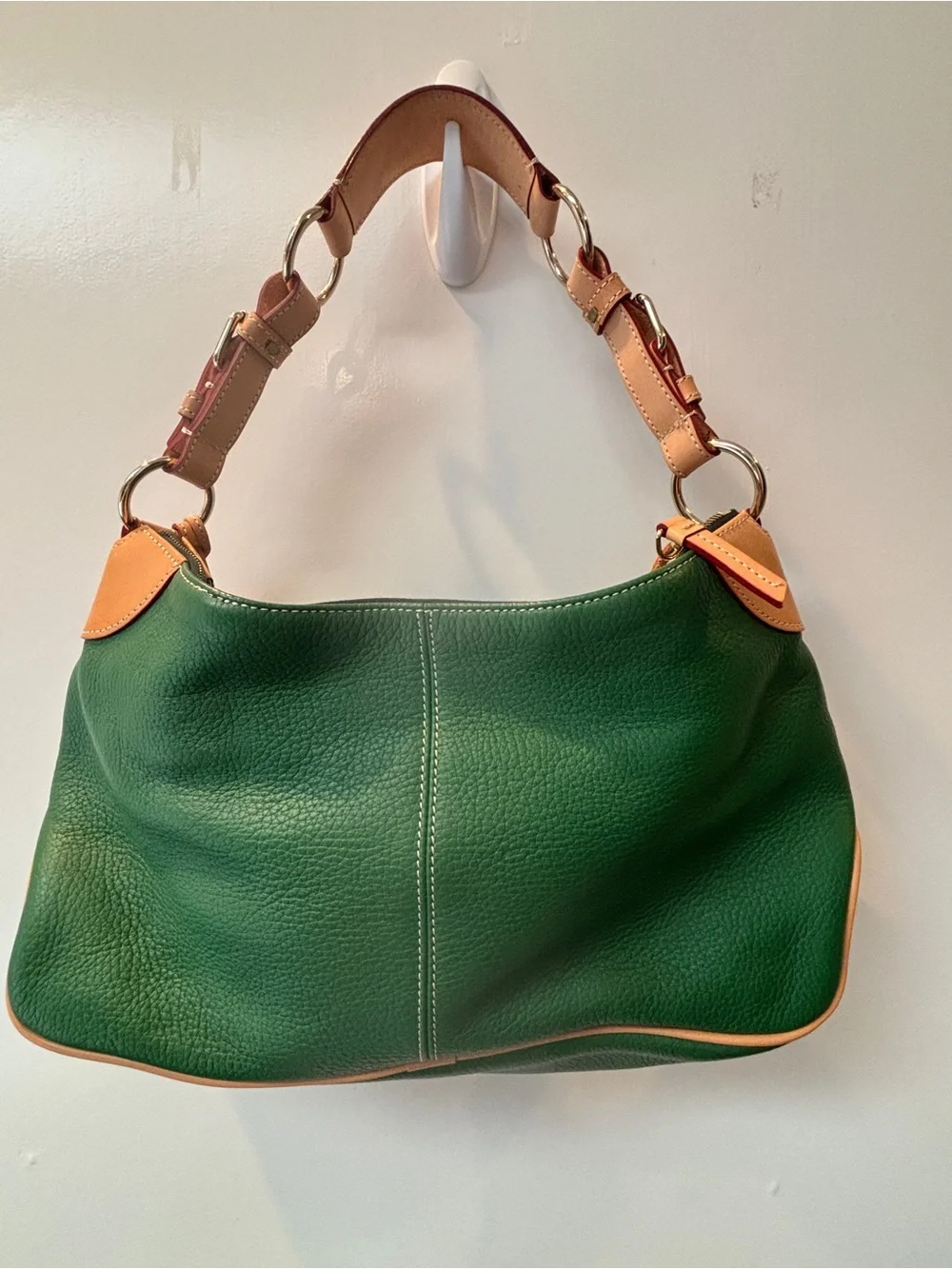 VINTAGE Y2K Kelly Green Dooney & Bourke Medium Hobo